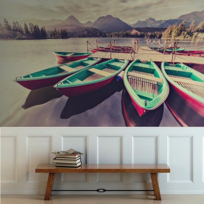 Tοπίο με βάρκες Vintage Ταπετσαρίες Τοίχου 82 x 123 cm (21319)