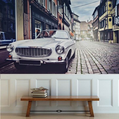 Car, Vintage, Ταπετσαρίες Τοίχου, 100 x 100 εκ.