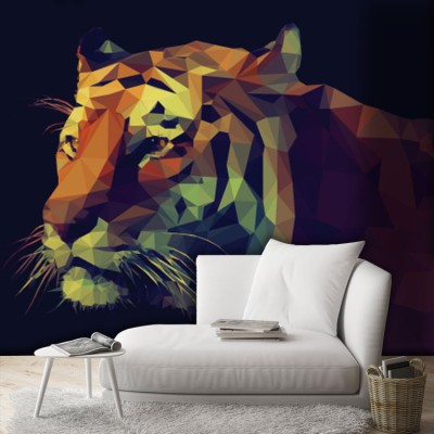 Poly Tiger, Ζώα, Ταπετσαρίες Τοίχου, 100 x 100 εκ. (37600)