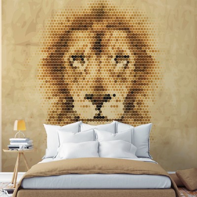 Λιοντάρι Ζώα Ταπετσαρίες Τοίχου 103 x 98 cm (21376)