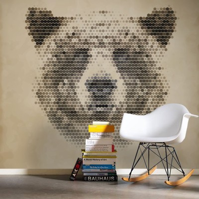 Αρκούδα Ζώα Ταπετσαρίες Τοίχου 103 x 98 cm (21377)