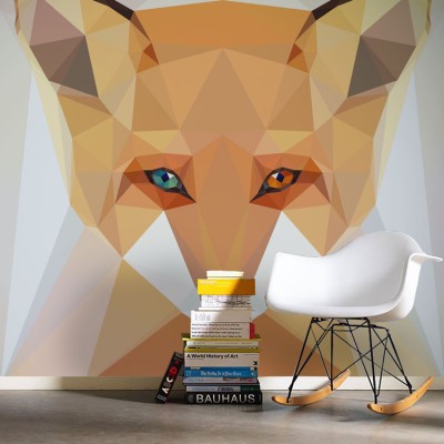 Αλεπού Ζώα Ταπετσαρίες Τοίχου 100 x 100 cm (21378)