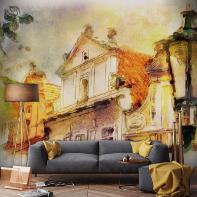 Houseart Δρόμος της Πράγας, Ζωγραφική, Ταπετσαρίες Τοίχου, 120 x 80 εκ.