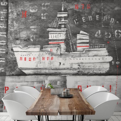 Παγοθραυστικό στην Ανταρκτική, Ζωγραφική, Ταπετσαρίες Τοίχου, 115 x 80 εκ.