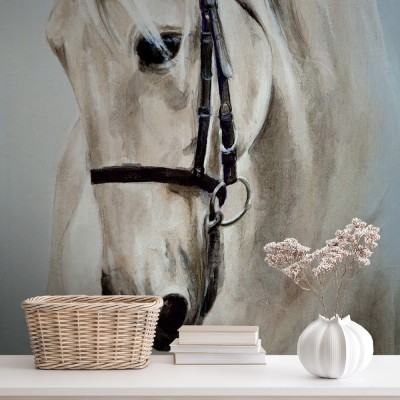 Λευκό άλογο, Ζωγραφική, Ταπετσαρίες Τοίχου, 100 x 100 εκ. (51956)