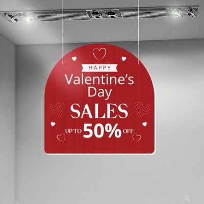 Εκπτώσεις Αγίου Βαλεντίνου, Αγίου Βαλεντίνου, Καρτολίνες κρεμαστές, 50 x 50 εκ.