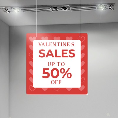 Houseart Valentine\'s Sales up to 50%, Αγίου Βαλεντίνου, Καρτολίνες κρεμαστές, 50 x 50 εκ.