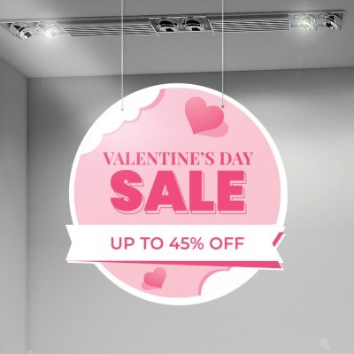 Sale Valentine\'s Day, Αγίου Βαλεντίνου, Καρτολίνες κρεμαστές, 50 x 50 εκ.