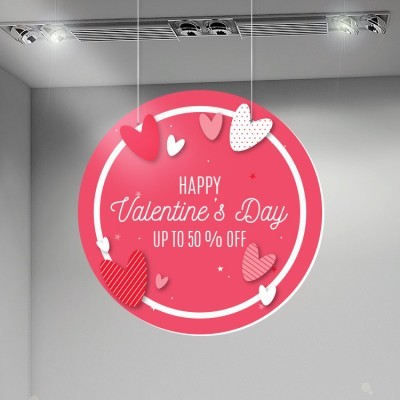 Rosy Valentine\'s hearts, Αγίου Βαλεντίνου, Καρτολίνες κρεμαστές, 50 x 50 εκ.