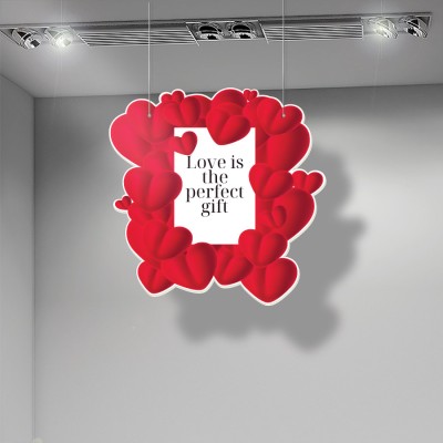 Houseart Love Valentine\'s Day, Αγίου Βαλεντίνου, Καρτολίνες κρεμαστές, 50 x 50 εκ.