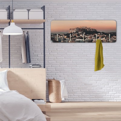 Ηλιοβασίλεμα με θέα την Ακρόπολη , Αθήνα Πόλεις -Ταξίδια Κρεμάστρες & Καλόγεροι 45 cm x 1.38cm