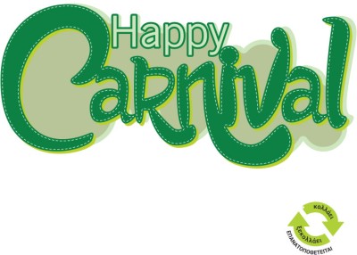 Happy Carnival Αποκριάτικα Αυτοκόλλητα βιτρίνας 36 x 77 cm (17184)