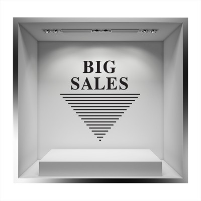 Big sales γραμμές υπογράμμισης Εκπτωτικά Αυτοκόλλητα βιτρίνας 60 x 60 cm (6788)