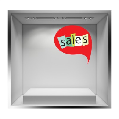 Sales σε σύννεφο ομιλίας Εκπτωτικά Αυτοκόλλητα βιτρίνας 51 x 50 cm (6805)
