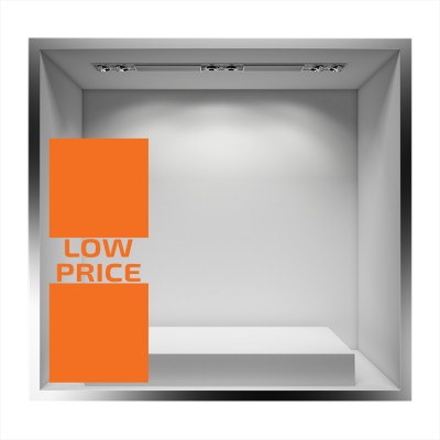 Low price Εκπτωτικά Αυτοκόλλητα βιτρίνας 61 x 25 cm (6821)