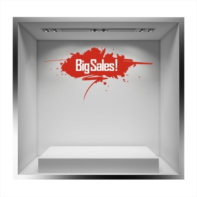 Big sales splash Εκπτωτικά Αυτοκόλλητα βιτρίνας 40 x 80 cm (8272)