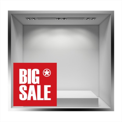 Big sales αστερίσκος Εκπτωτικά Αυτοκόλλητα βιτρίνας 60 x 60 cm (8319)