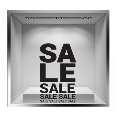 Sale Sale Sale Εκπτωτικά Αυτοκόλλητα βιτρίνας 68 x 42 cm (16440)