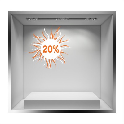 20% Άνοιξη – Καλοκαίρι Αυτοκόλλητα βιτρίνας 60 x 60 cm (7389)