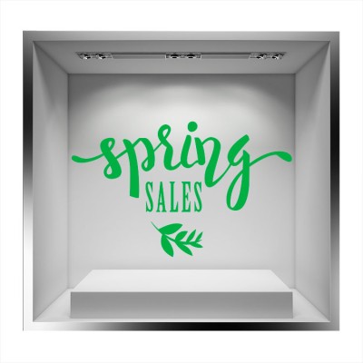Spring Sales φύλλο Άνοιξη – Καλοκαίρι Αυτοκόλλητα βιτρίνας 50 x 80 cm (17695)