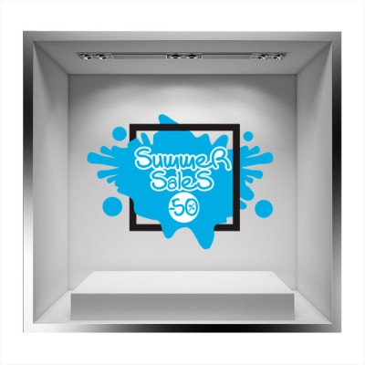 Summer Sales νερό Άνοιξη – Καλοκαίρι Αυτοκόλλητα βιτρίνας 51 x 70 cm (17717)