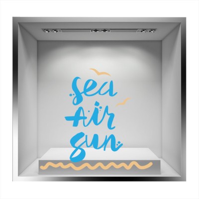 Sea air sun Άνοιξη – Καλοκαίρι Αυτοκόλλητα βιτρίνας 55 x 55 cm (17758)