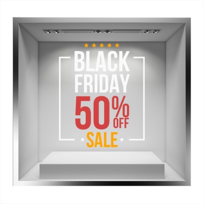 Black Friday sales Εκπτωτικά Αυτοκόλλητα βιτρίνας 63 x 50 cm (36554)