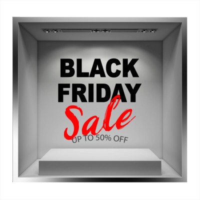 Black Friday Sale Εκπτωτικά Αυτοκόλλητα βιτρίνας 50 x 50 cm (36557)