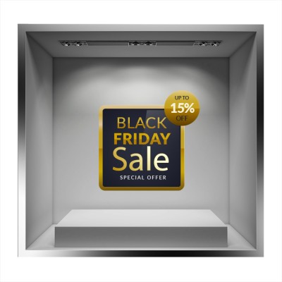 Black Friday Sale Special Offer Εκπτωτικά Αυτοκόλλητα βιτρίνας 50 x 50 cm (36567)