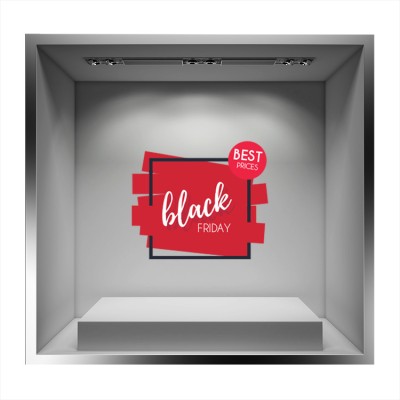 Black Friday Red Box Εκπτωτικά Αυτοκόλλητα βιτρίνας 70 x 80 cm (36569)
