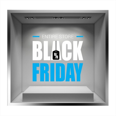 Entire Store Black Friday Εκπτωτικά Αυτοκόλλητα βιτρίνας 46 x 50 cm (36600)
