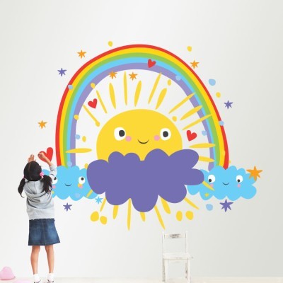 Χαρούμενος Ήλιος Παιδικά Αυτοκόλλητα τοίχου 49 x 60 cm (18099)