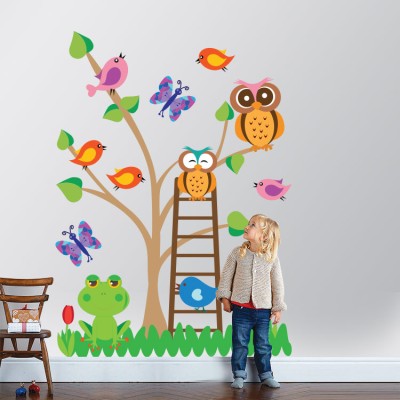 Δέντρο με πεταλούδες Παιδικά Αυτοκόλλητα τοίχου 125 x 85 cm (18107)