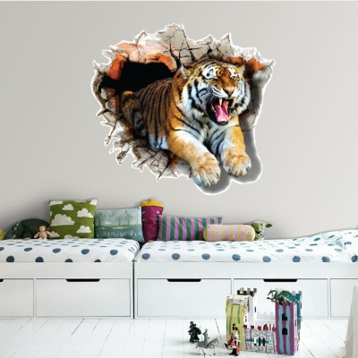 Άγριος τίγρης Παιδικά Αυτοκόλλητα τοίχου 48 x 65 cm (35010)