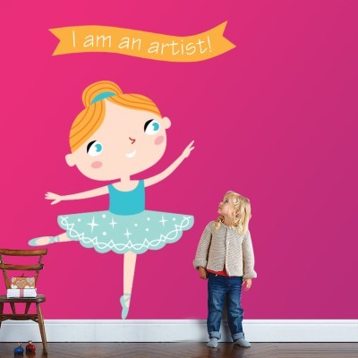 Μπαλαρίνα Παιδικά Αυτοκόλλητα τοίχου 41 x 35 cm (34900)