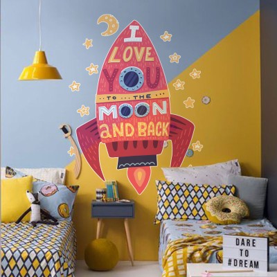 …to the moon and back Φράσεις Αυτοκόλλητα τοίχου 75 x 100 εκ.