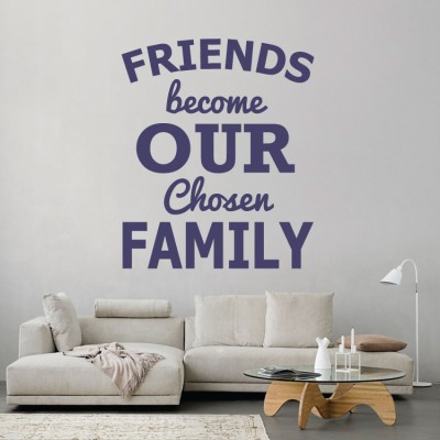 Οι φίλοι είναι η οικογένειά μας Φράσεις Αυτοκόλλητα τοίχου 72 x 60 cm (12865)