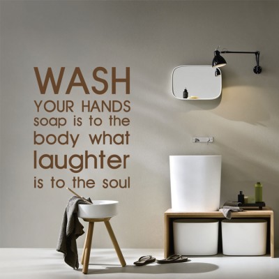 Wash your hands Φράσεις Αυτοκόλλητα τοίχου 44 x 35 cm (13104)