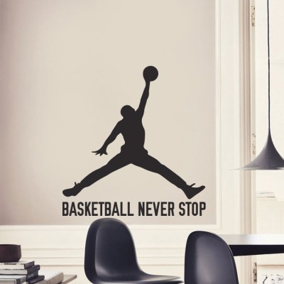 Basketball never stop Σπορ Αυτοκόλλητα τοίχου 59 x 55 cm