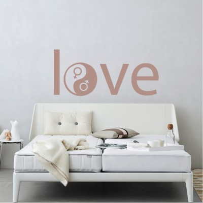 Love is Love Φράσεις Αυτοκόλλητα τοίχου 75 x 33 εκ.
