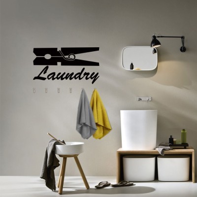 Laundry Κρεμάστρες Αυτοκόλλητα τοίχου 60X33 (13367)