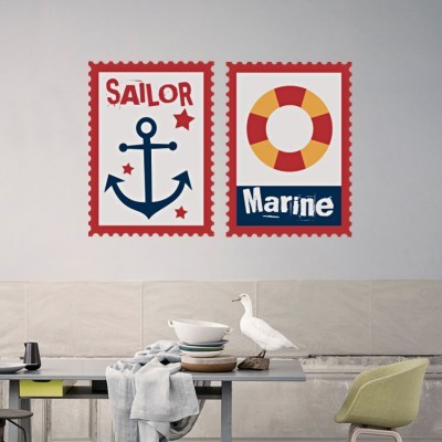 Sailor Marine Ναυτικά Αυτοκόλλητα τοίχου 53 x 80 cm (16329)