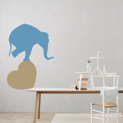 Ελεφαντάκι Ζώα Αυτοκόλλητα τοίχου 56 x 40 cm (3108)