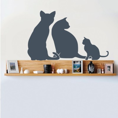Γάτες Ζώα Αυτοκόλλητα τοίχου 46 x 75 cm (8743)