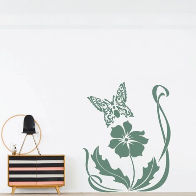 Πεταλούδα σε άνθος Δέντρα – Λουλούδια Αυτοκόλλητα τοίχου 63 x 50 cm (2640)