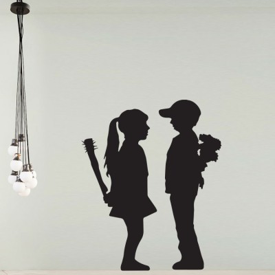 Boy meets girl Banksy Αυτοκόλλητα τοίχου 99 x 80 cm (13250)