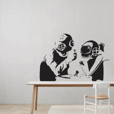 Diver coulpe Banksy Αυτοκόλλητα τοίχου 62 x 90 cm (13251)