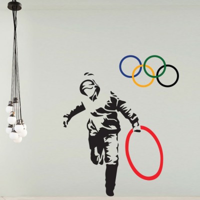 Olympics Banksy Αυτοκόλλητα τοίχου 98 x 80 cm