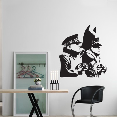 Batman and the police Banksy Αυτοκόλλητα τοίχου 89 x 80 cm (13265)
