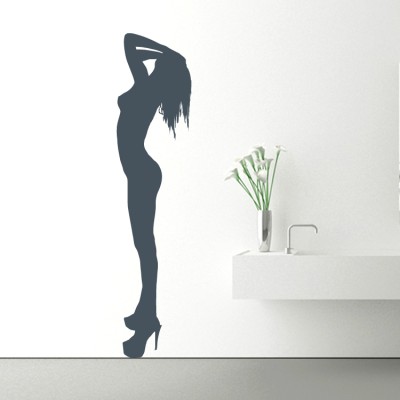 Γυναικείο σώμα με τακούνια Φιγούρες Αυτοκόλλητα τοίχου 117 x 27 cm (450)